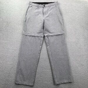 CALVIN KLEIN Mens 31 31x31‎ Heather Gray Zip Off Convertible Leg Stretch Pant